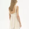 Sleeveless top in washed silk pongé & lace Sleeveless top in washed silk pongé & lace