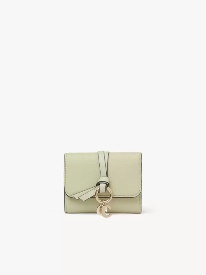 Small Alphabet tri-fold in grained leather Small Alphabet tri-fold in grained leather