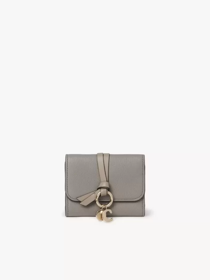 Small Alphabet tri-fold in grained leather Small Alphabet tri-fold in grained leather