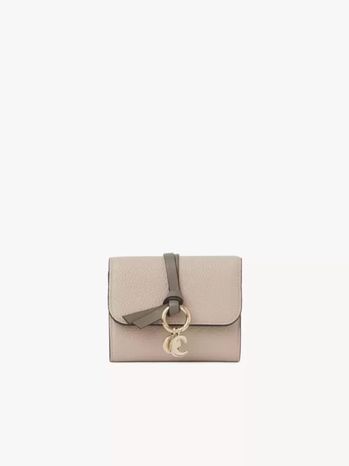 Small Alphabet tri-fold in grained leather Small Alphabet tri-fold in grained leather