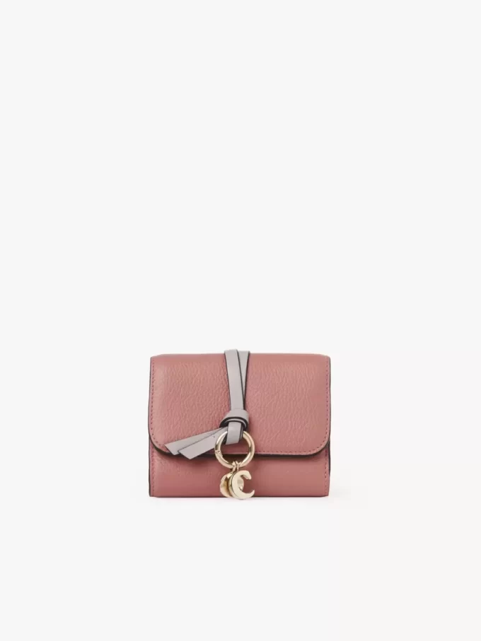 Small Alphabet tri-fold in grained leather Small Alphabet tri-fold in grained leather