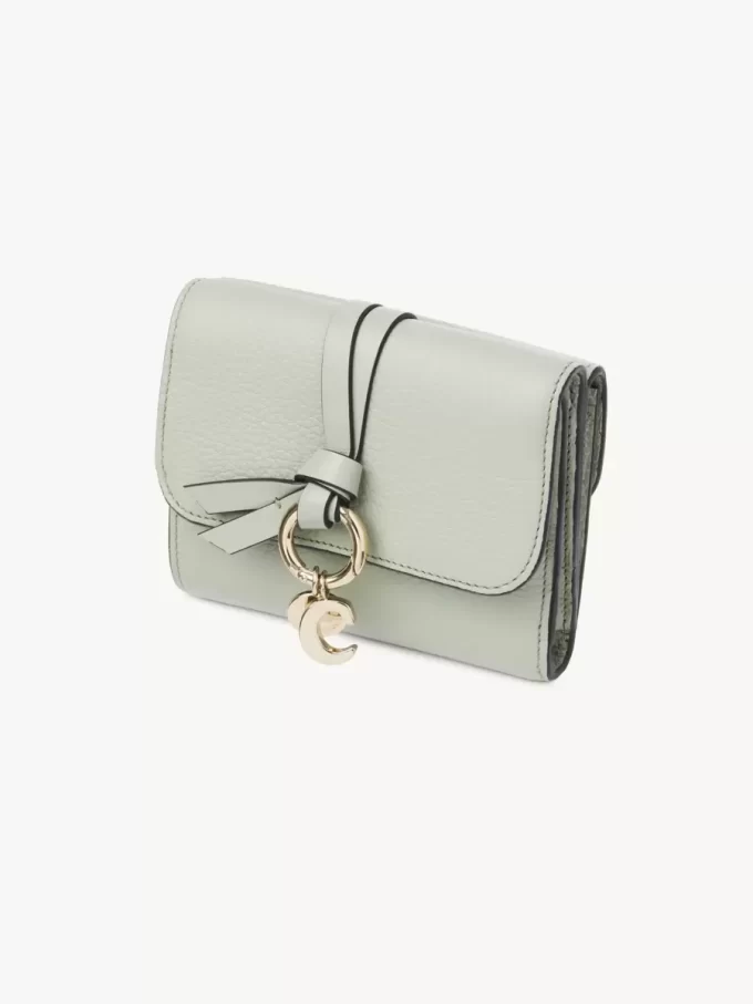 Small Alphabet tri-fold in grained leather Small Alphabet tri-fold in grained leather