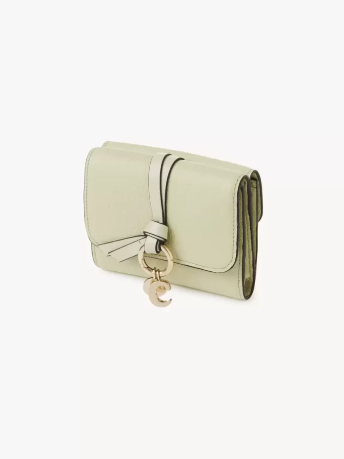 Small Alphabet tri-fold in grained leather Small Alphabet tri-fold in grained leather