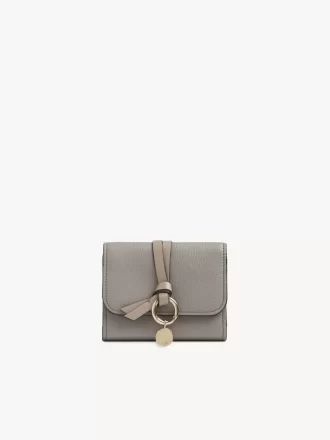 Small Alphabet tri-fold in grained leather Small Alphabet tri-fold in grained leather