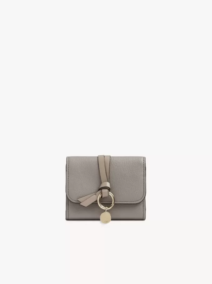 Small Alphabet tri-fold in grained leather Small Alphabet tri-fold in grained leather