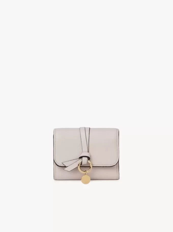 Small Alphabet tri-fold in grained leather Small Alphabet tri-fold in grained leather