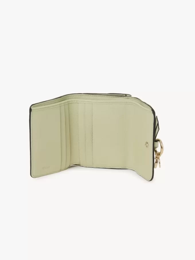 Small Alphabet tri-fold in grained leather Small Alphabet tri-fold in grained leather