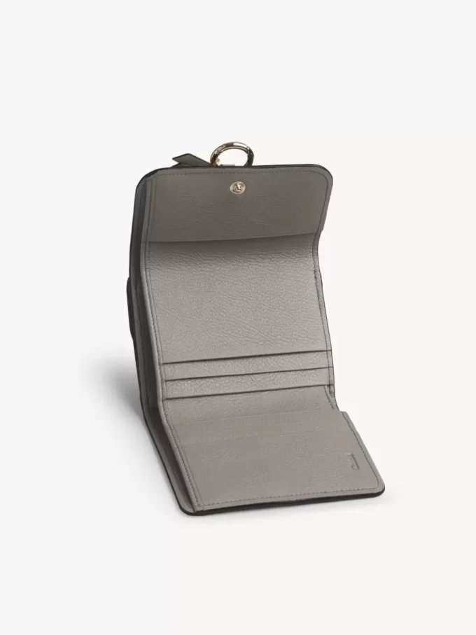 Small Alphabet tri-fold in grained leather Small Alphabet tri-fold in grained leather