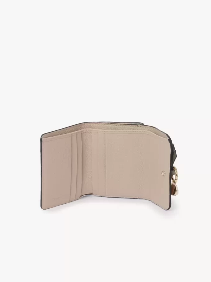 Small Alphabet tri-fold in grained leather Small Alphabet tri-fold in grained leather