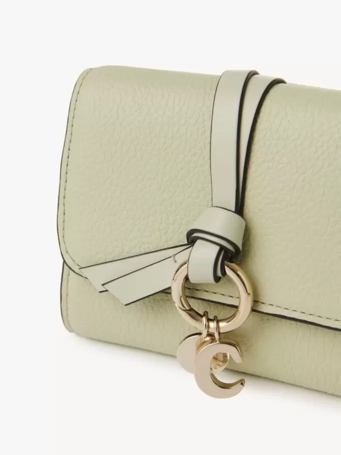 Small Alphabet tri-fold in grained leather Small Alphabet tri-fold in grained leather