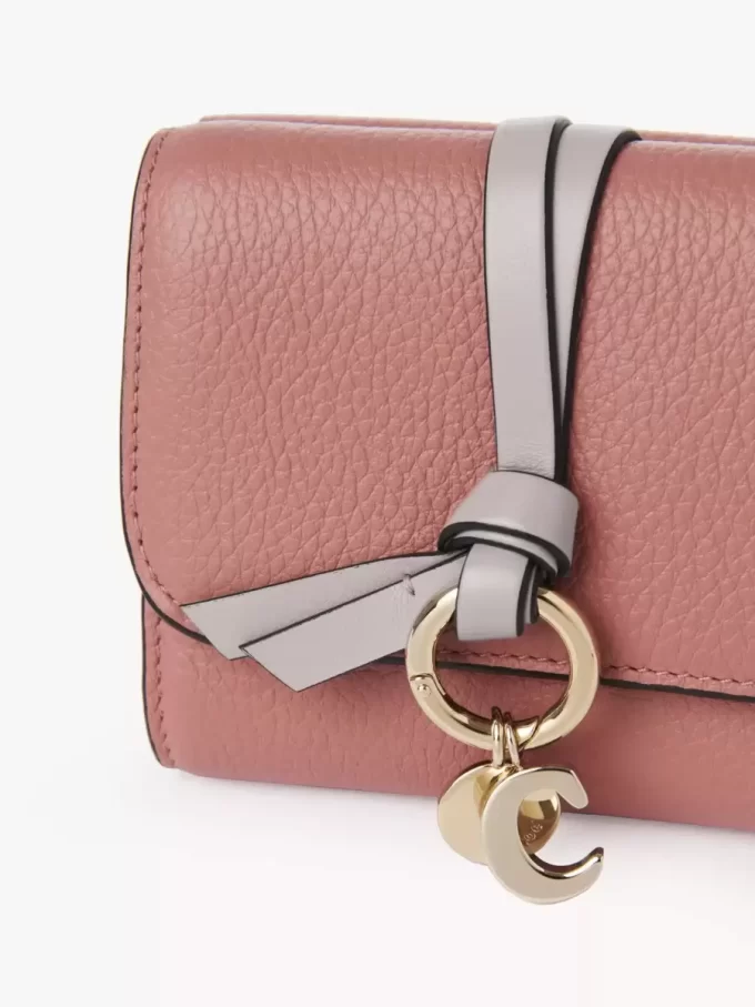 Small Alphabet tri-fold in grained leather Small Alphabet tri-fold in grained leather