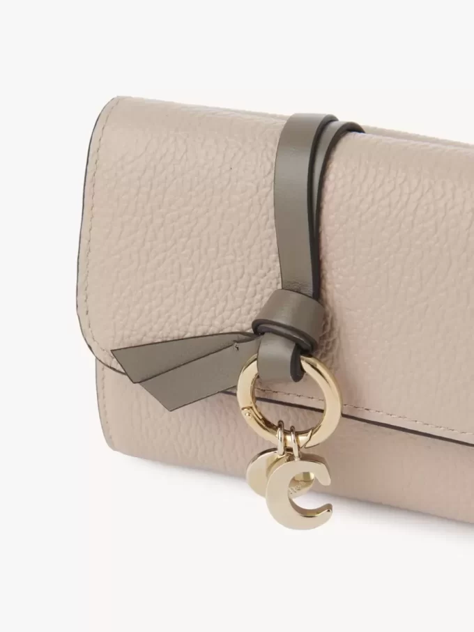 Small Alphabet tri-fold in grained leather Small Alphabet tri-fold in grained leather