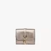 Small Alphabet tri-fold in metallized leather Small Alphabet tri-fold in metallized leather