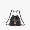 Small Bracelet backpack in grained leather Small Bracelet backpack in grained leather