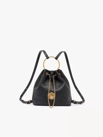 Small Bracelet backpack in grained leather