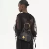 Small Bracelet backpack in grained leather Small Bracelet backpack in grained leather