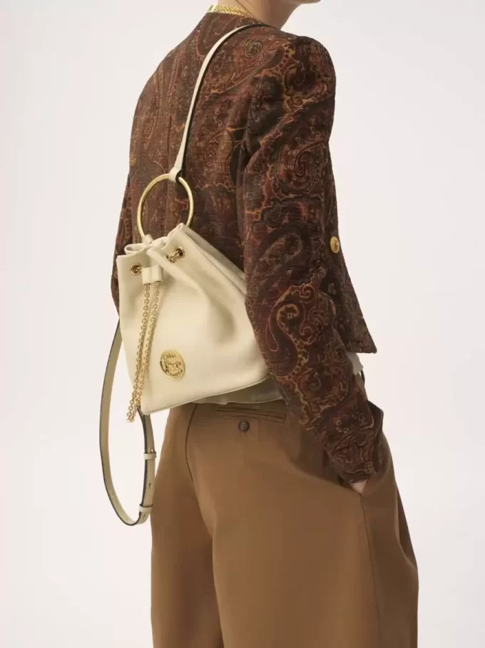 Small Bracelet backpack in grained leather Small Bracelet backpack in grained leather