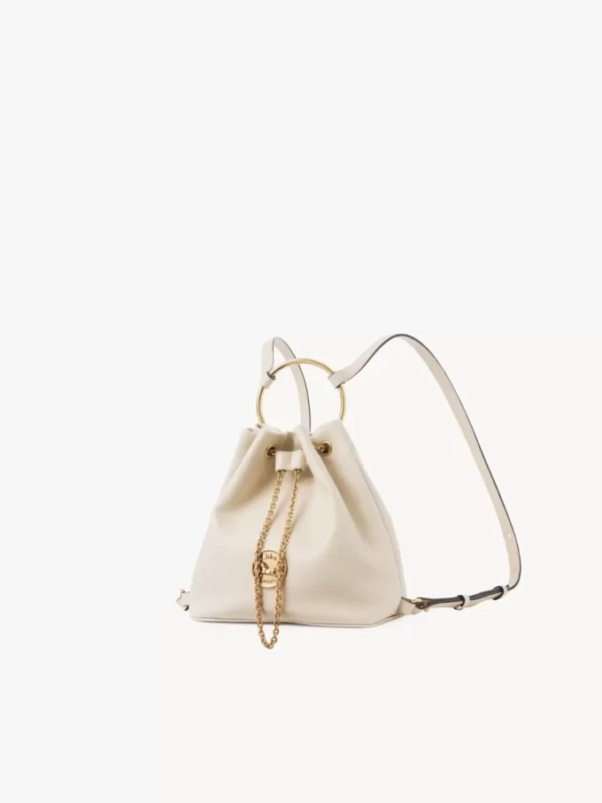 Small Bracelet backpack in grained leather Small Bracelet backpack in grained leather