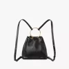 Small Bracelet backpack in grained leather Small Bracelet backpack in grained leather