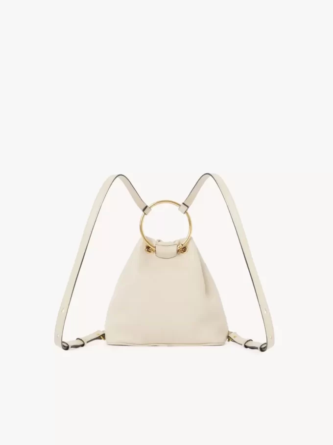 Small Bracelet backpack in grained leather Small Bracelet backpack in grained leather