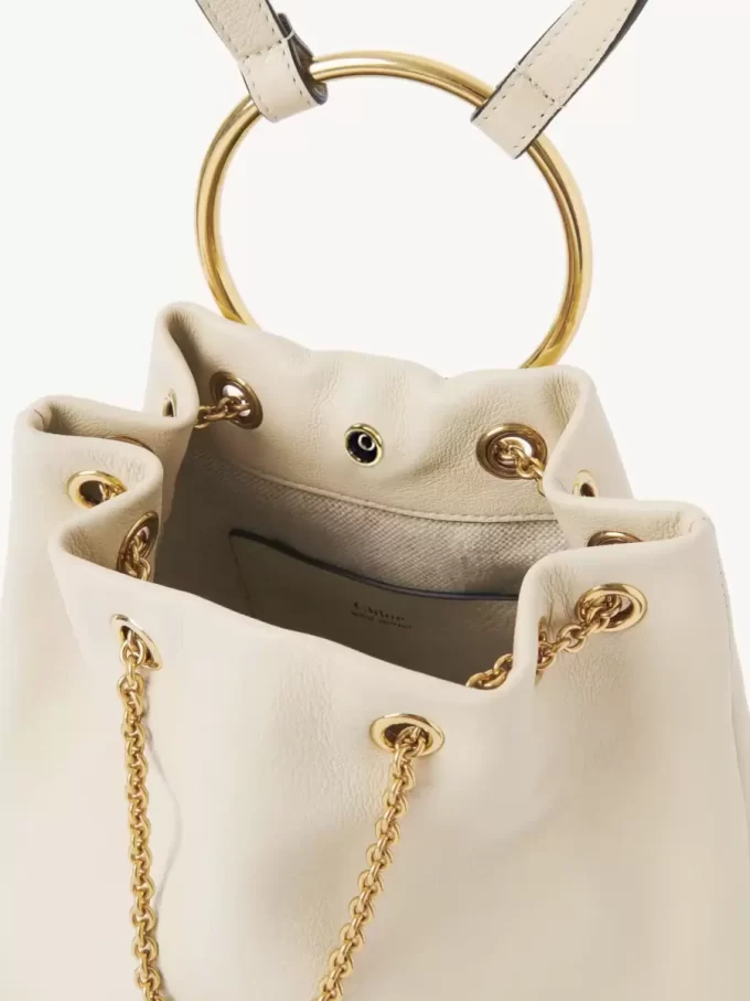 Small Bracelet backpack in grained leather Small Bracelet backpack in grained leather