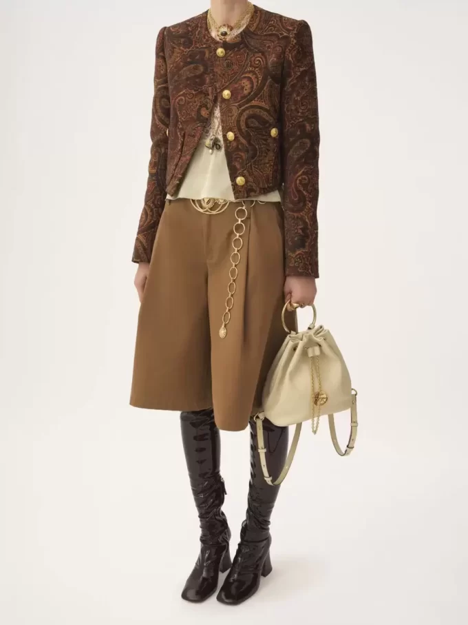 Small Bracelet backpack in grained leather Small Bracelet backpack in grained leather