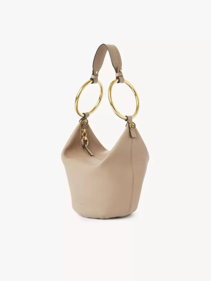 Small Bracelet handbag in grained leather