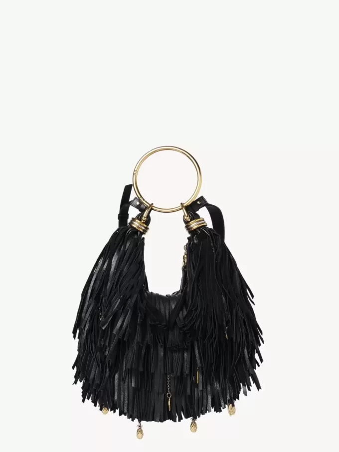 Small Bracelet Hobo bag in fringed leather Small Bracelet Hobo bag in fringed leather