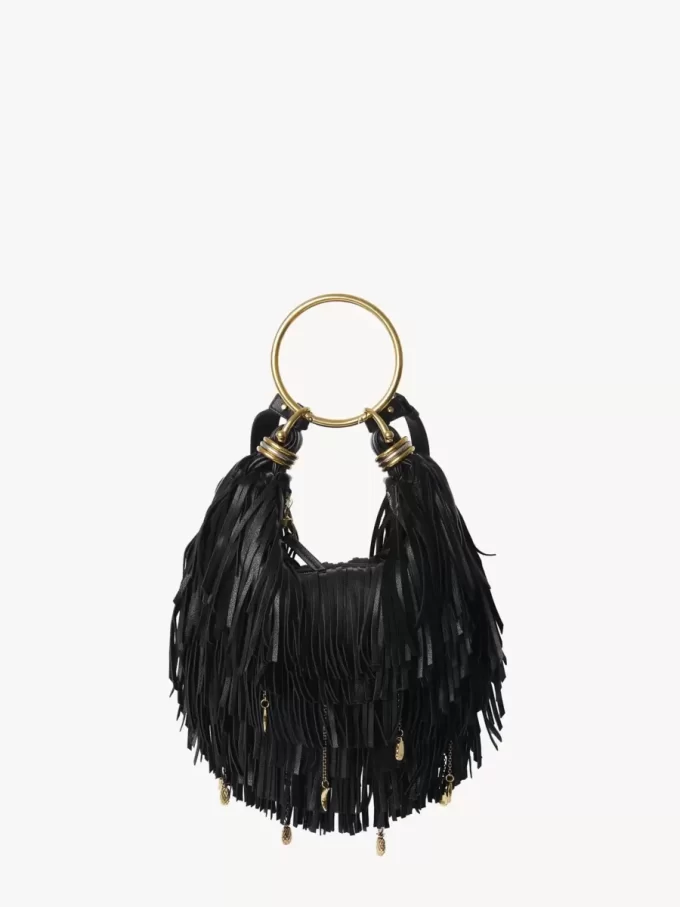 Small Bracelet Hobo bag in fringed leather Small Bracelet Hobo bag in fringed leather