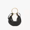 Small Bracelet Hobo bag in grained leather Small Bracelet Hobo bag in grained leather