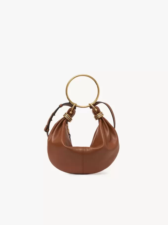 Small Bracelet Hobo bag in grained leather Small Bracelet Hobo bag in grained leather