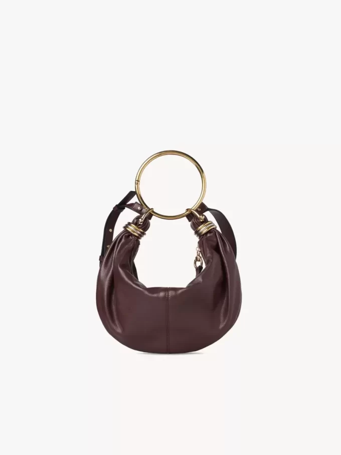 Small Bracelet Hobo bag in grained leather Small Bracelet Hobo bag in grained leather