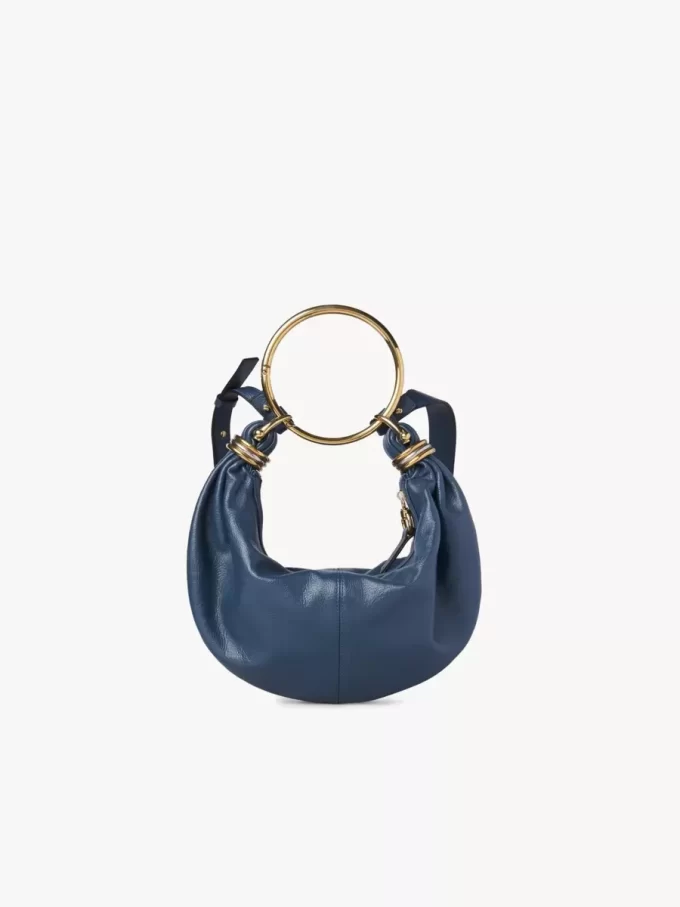 Small Bracelet Hobo bag in grained leather Small Bracelet Hobo bag in grained leather