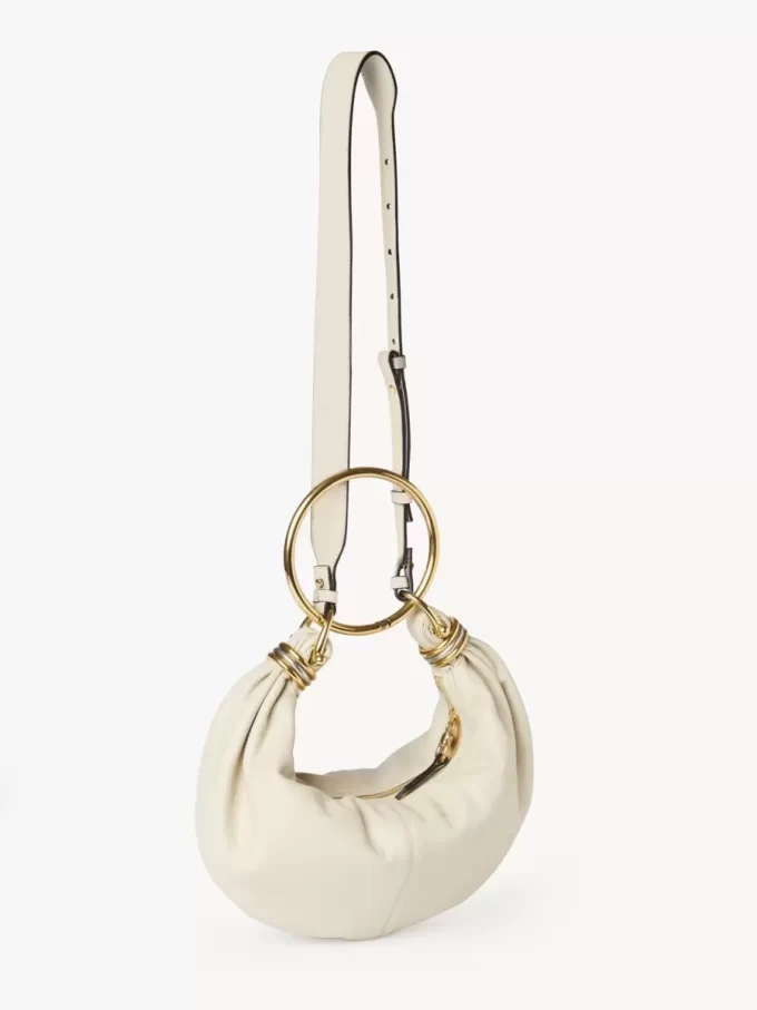 Small Bracelet hobo bag in grained leather Small Bracelet hobo bag in grained leather