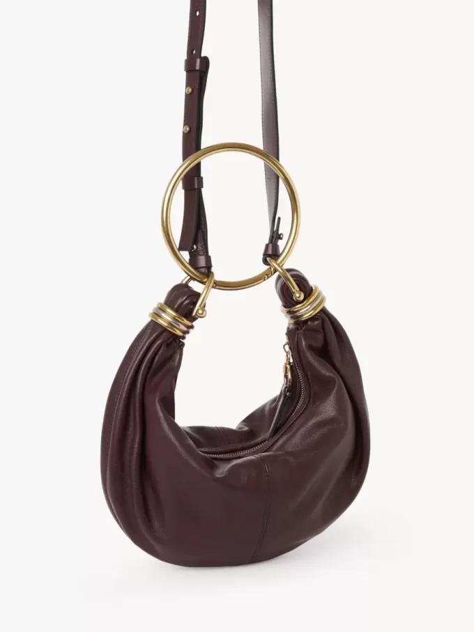 Small Bracelet Hobo bag in grained leather Small Bracelet Hobo bag in grained leather