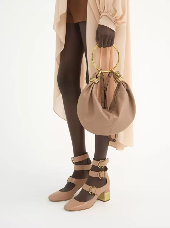 Small Bracelet Hobo bag in grained leather Small Bracelet Hobo bag in grained leather