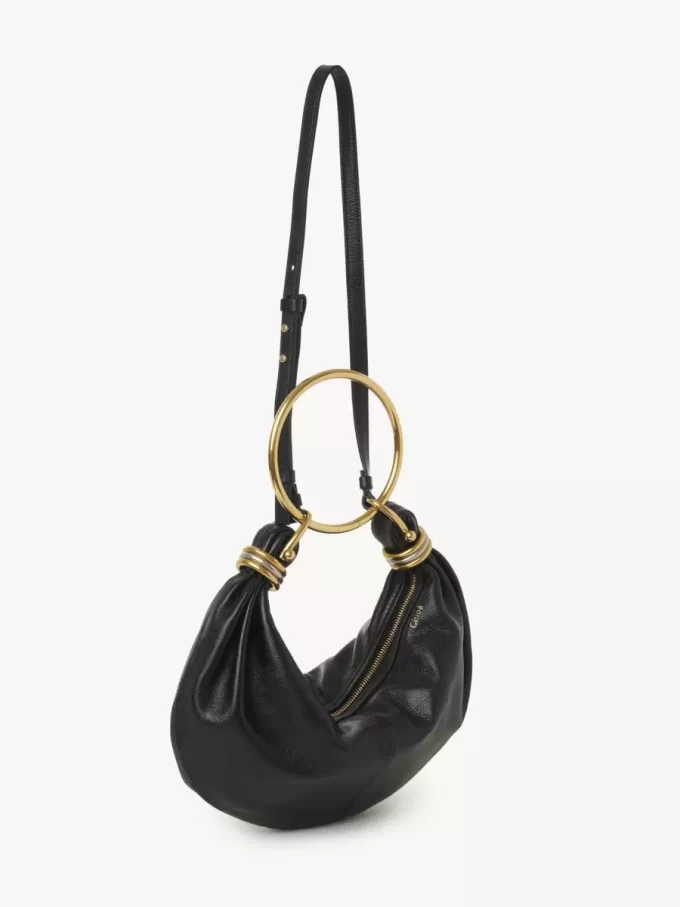 Small Bracelet Hobo bag in grained leather Small Bracelet Hobo bag in grained leather
