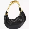 Small Bracelet hobo Bag in grained leather Small Bracelet hobo Bag in grained leather