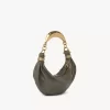 Small Bracelet hobo Bag in grained leather Small Bracelet hobo Bag in grained leather