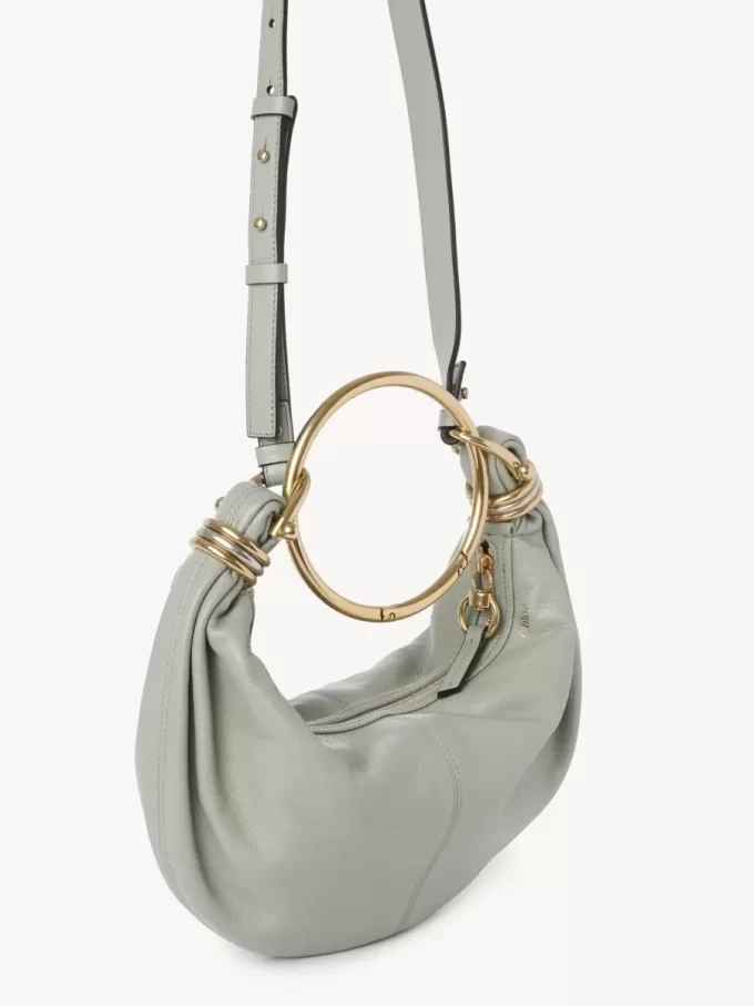 Small Bracelet Hobo bag in grained leather Small Bracelet Hobo bag in grained leather