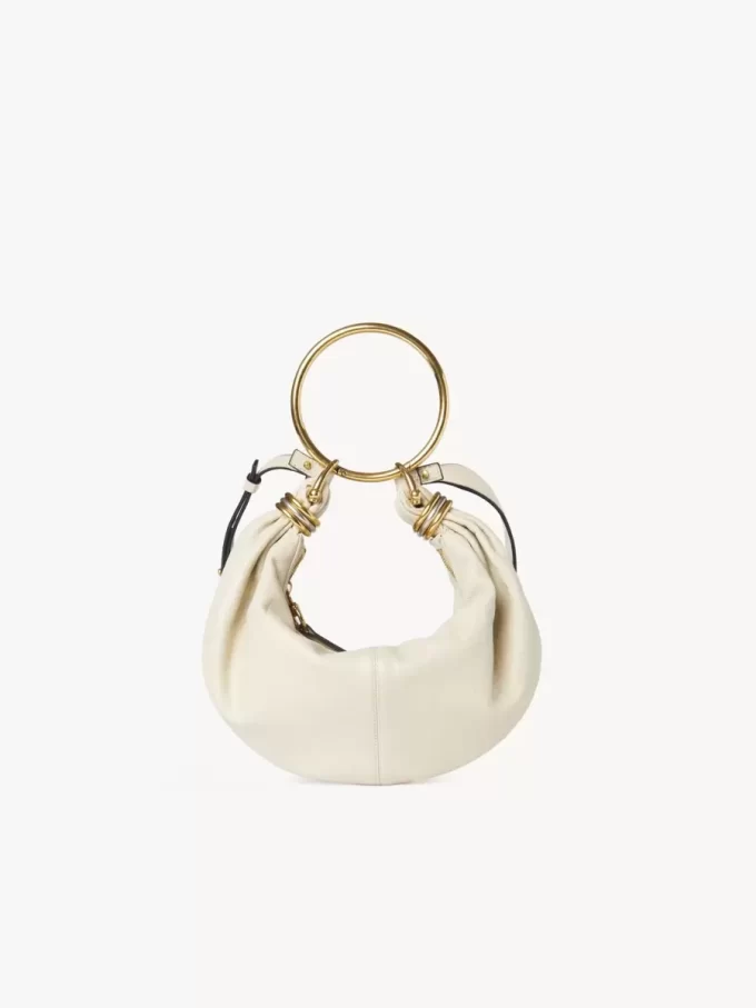 Small Bracelet hobo bag in grained leather Small Bracelet hobo bag in grained leather