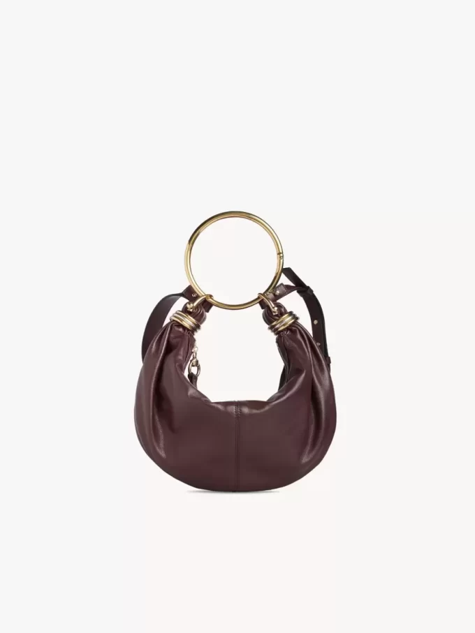 Small Bracelet Hobo bag in grained leather Small Bracelet Hobo bag in grained leather