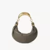 Small Bracelet hobo Bag in grained leather Small Bracelet hobo Bag in grained leather