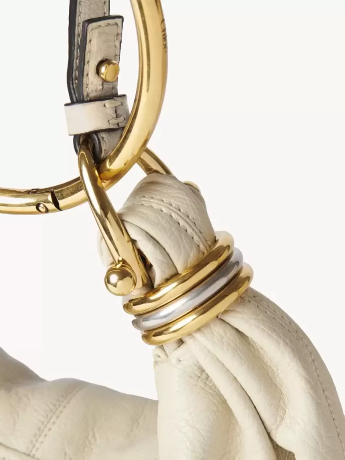 Small Bracelet hobo bag in grained leather Small Bracelet hobo bag in grained leather