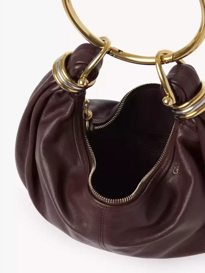 Small Bracelet Hobo bag in grained leather Small Bracelet Hobo bag in grained leather