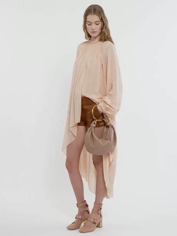 Small Bracelet Hobo bag in grained leather Small Bracelet Hobo bag in grained leather