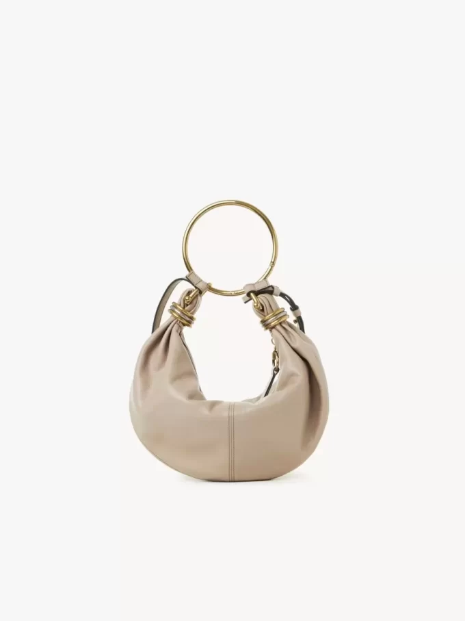 Small Bracelet Hobo bag in grained leather Small Bracelet Hobo bag in grained leather