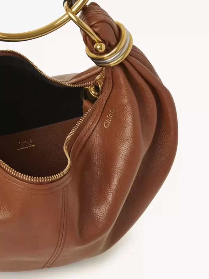 Small Bracelet Hobo bag in grained leather Small Bracelet Hobo bag in grained leather