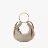 Small Bracelet hobo bag in grained leather Small Bracelet hobo bag in grained leather