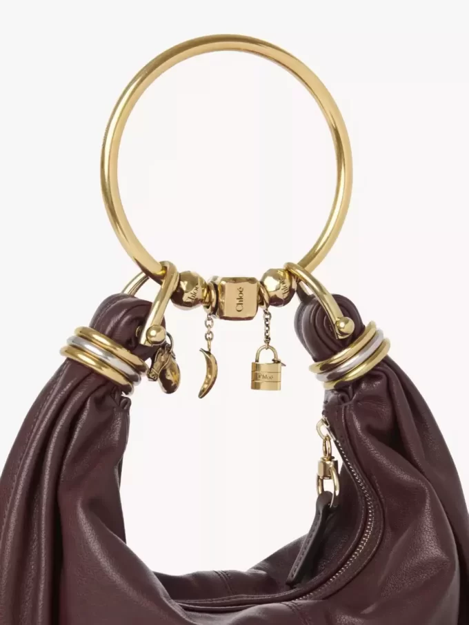 Small Bracelet Hobo bag in grained leather Small Bracelet Hobo bag in grained leather